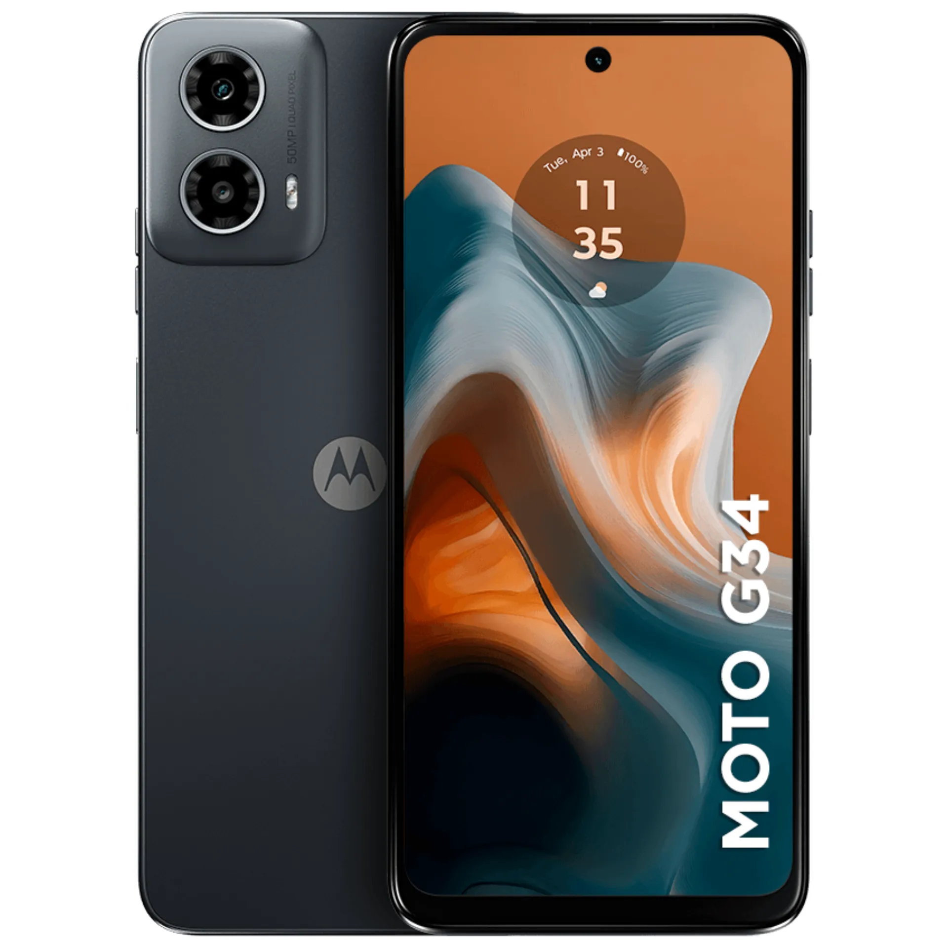 Smartphone Motorola Moto G34 5g 128gb, Tela 6.5 120hz, Cmera 50mp, Nfc, E-Sim, udio Estreo, Impresso Digital, Snapdragon 695